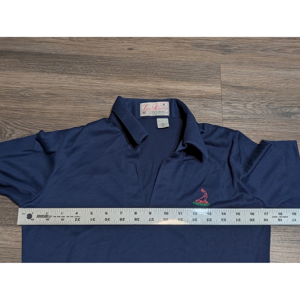 Vintage Lady Pickering Active Sportswear Womens S Navy Blue Polo Shirt Pinehurst - Picture 4 of 5